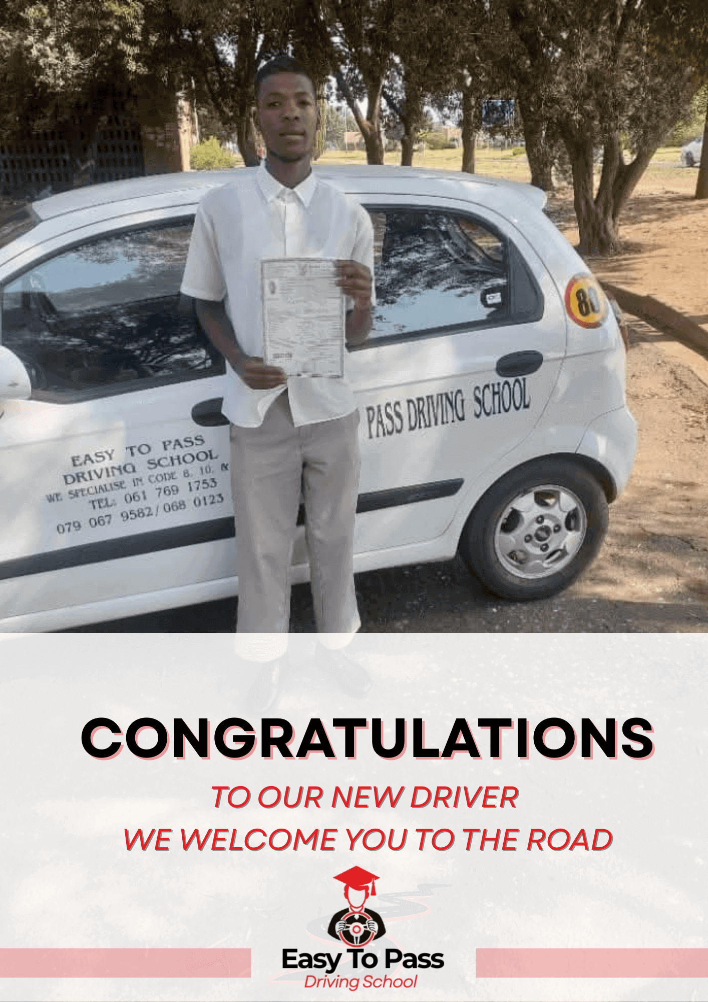 Happy student passing test